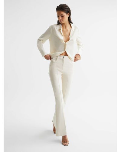 Reiss Florence Flared Trousers - White
