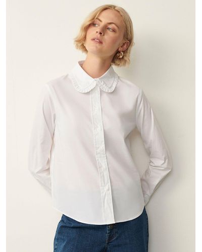 Finery London Nina Peter Pan Collar Shirt - White