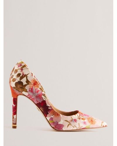 Ted Baker Carai Floral High Heel Court Shoes - Pink