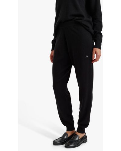 Chinti & Parker Wool And Cashmere Blend Star Track Joggers - Black
