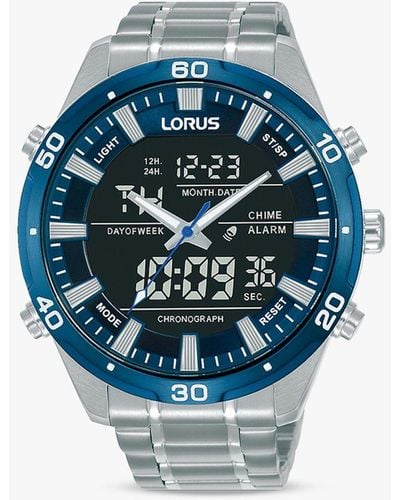 Lorus Analogue/digital Duo Display Bracelet Strap Watch - Multicolour