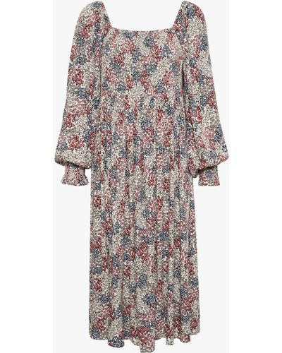 Soaked In Luxury Zaya Meadow Print Smock Dress - Multicolour