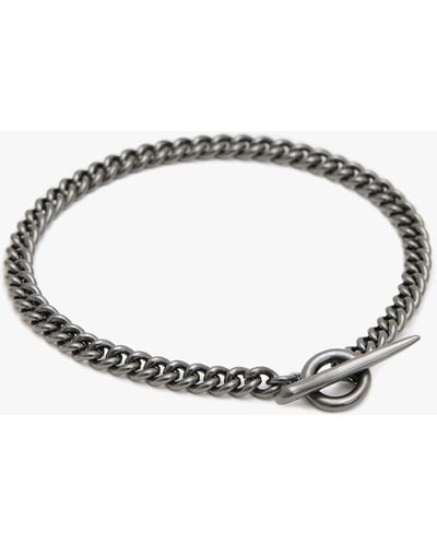 AllSaints Curb Chain Toggle Bracelet - Metallic