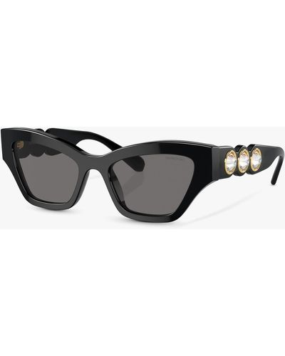 Swarovski Sk6021 Polarised Cat Eye Sunglasses - Grey