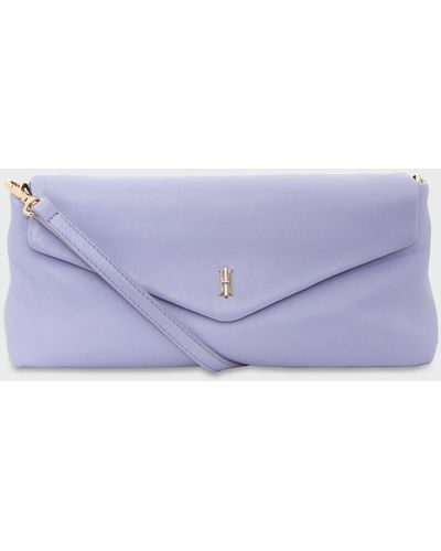 Hobbs Greenwich Leather Clutch Bag - Purple