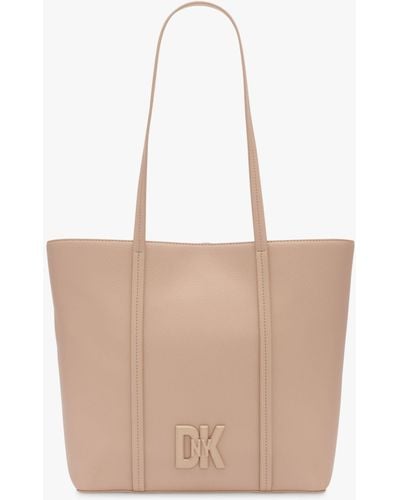 DKNY Seventh Avenue Leather Tote Bag - Natural