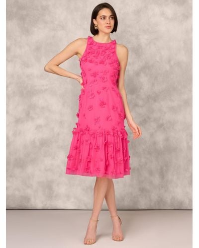 Adrianna Papell Aidan Mattox By Embellishment Cocktail Dress - Pink