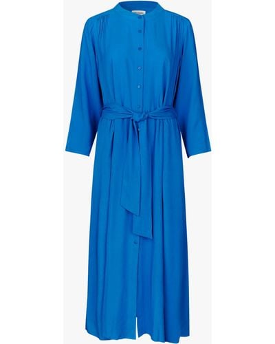Lolly's Laundry Harper Maxi Shirt Dress - Blue