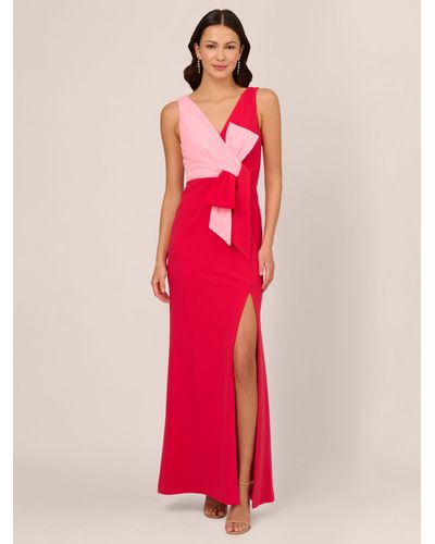 Adrianna Papell Colour Block Maxi Dress - Red