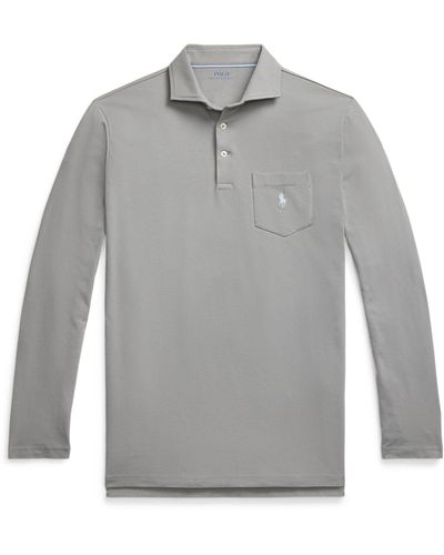 Ralph Lauren Vintage Inspired Lisle Polo Shirt - Grey