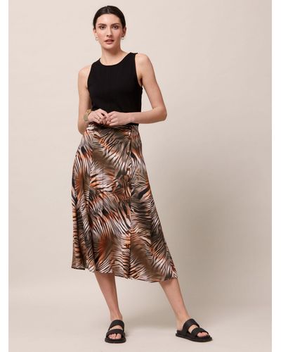 Helen Mcalinden Saddie Zebra Print Skirt - Natural