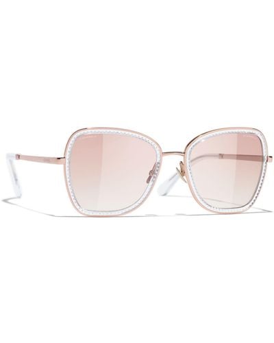 Chanel Square Sunglasses Ch4277bc Bronze/pink Gradient