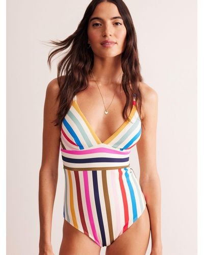Boden Arezzo Textured Stripe Swimsuit - Multicolour