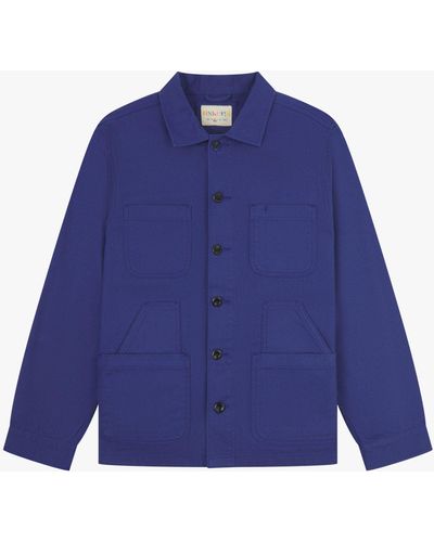 Uskees Drill Organic Cotton Overshirt - Blue