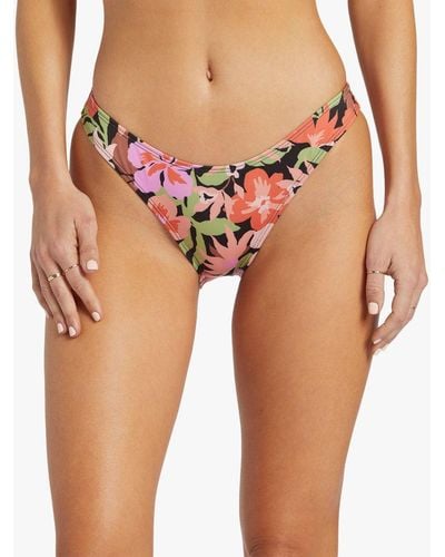 Billabong Sol Searcher Flora Print Bikini Bottoms - Pink