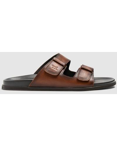 Rodd & Gunn Kendrick Place Footbed Leather Sandals - Brown