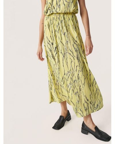 Soaked In Luxury Zaya Elastic Waist Maxi Skirt - Yellow