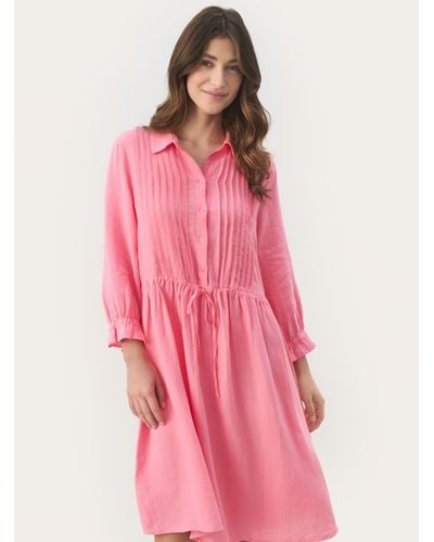 Part Two Sallie Linen Dress - Pink