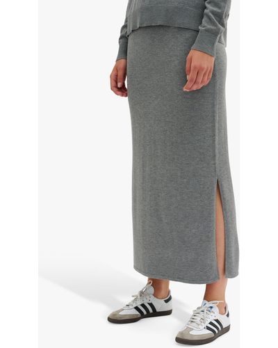 My Essential Wardrobe Emma Pencil Knitted Maxi Skirt - Grey