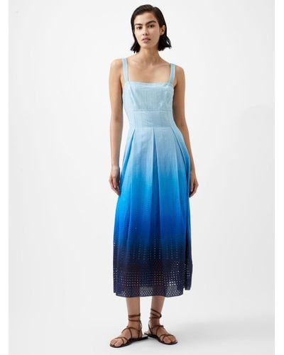 French Connection Abana Biton Ombre Dress - Blue