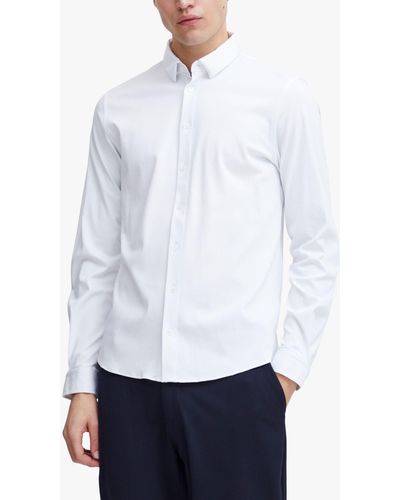 Casual Friday Arthur Long Sleeve Jersey Shirt - White