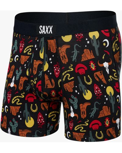 Saxx Underwear Co. Vibe Slim Fit Desert Daze Print Trunks - Blue