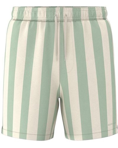 SELECTED Stripe Swim Shorts - Green