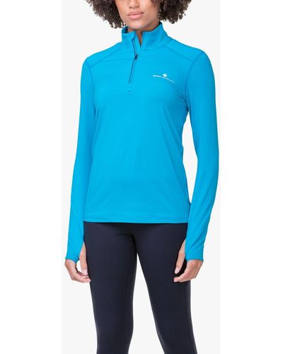 Ronhill Half Zip Thermal Base Layer Top - Blue
