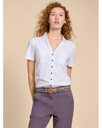 White Stuff Penny Pocket Embroidered Shirt - Multicolour