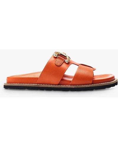 Moda In Pelle Olette Leather Sandals - Red