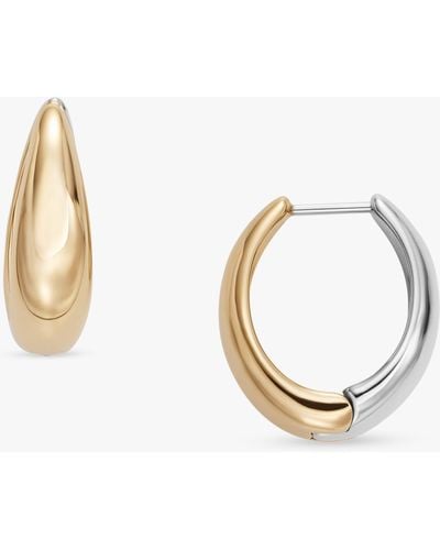 Skagen Linear Hoop Earrings - Metallic