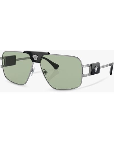 Versace Ve2251 Aviator Sunglasses - Green