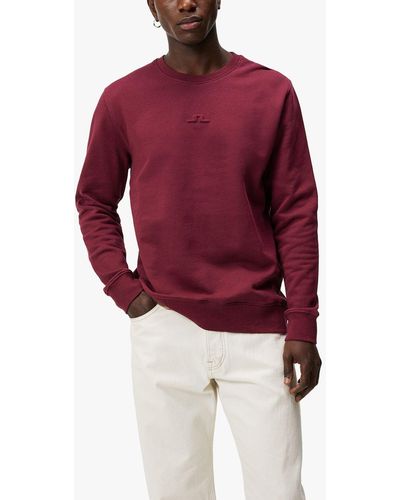 J.Lindeberg Throw Crew Neck Jumper - Red