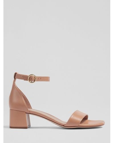 LK Bennett Nanette Nappa Leather Formal Sandals - Pink