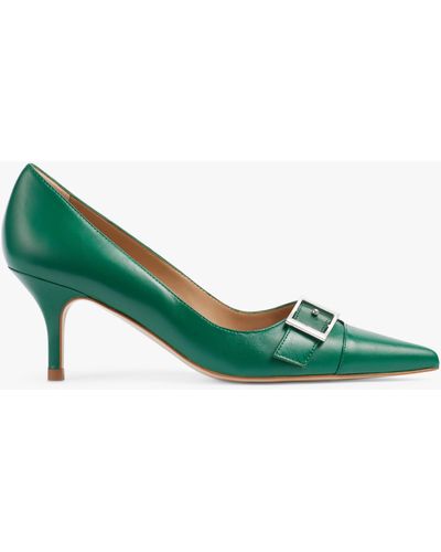 LK Bennett Billie Nappa Leather Pointed Court Shoes - Green