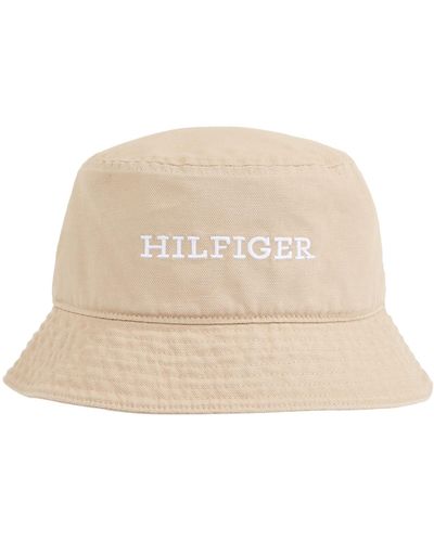 Tommy Hilfiger Monotype Soft Bucket Hat - Natural