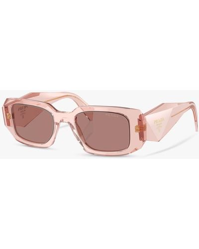Prada Pr 17ws Rectangular Sunglasses - Pink
