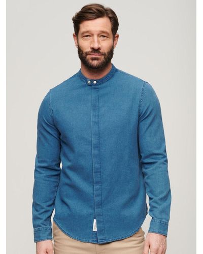 Superdry Grandad Shirt - Blue