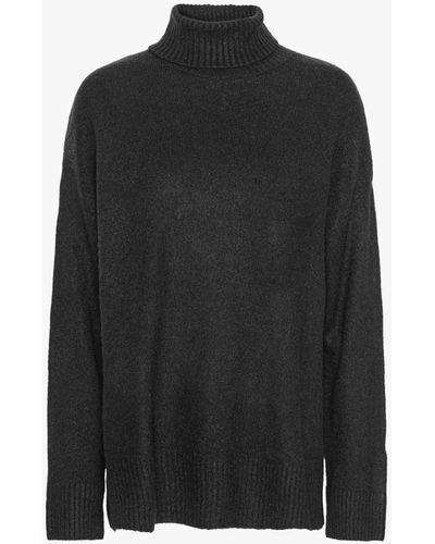 A-View Penny Wool Blend Roll Neck Jumper - Black