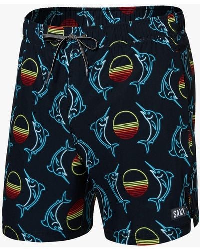 Saxx Underwear Co. Oh Buoy 2-in-1 Swim Shorts - Blue
