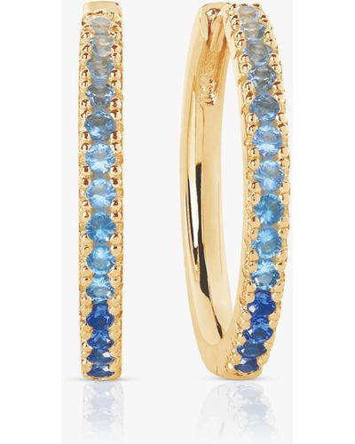 Sif Jakobs Jewellery Ellera Grande Gradient Cubic Zirconia Hoop Earrings - Metallic