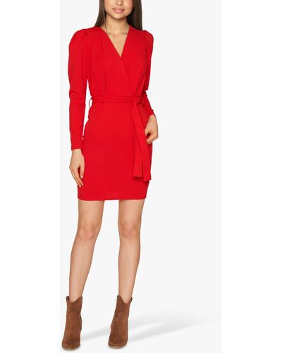 Sisters Point Glut Wrap Mini Dress - Red