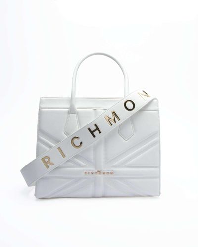 John Richmond Tote Bag With Shoulder Strap - White