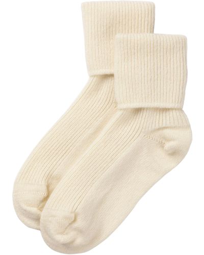 Johnstons of Elgin Pure Cashmere Bed Socks - White