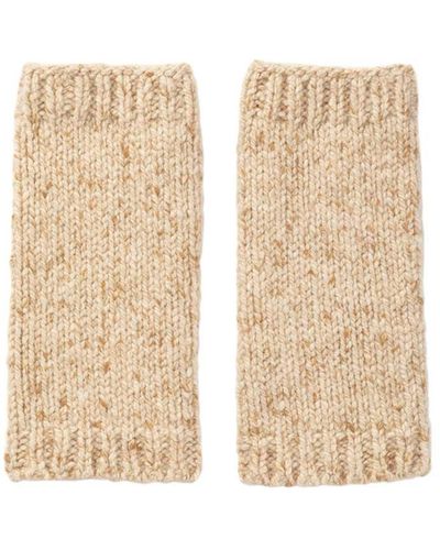 Johnstons of Elgin Donegal Cashmere Wrist Warmers - Natural