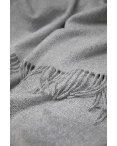 Johnstons of Elgin Cashmere Bed Throw - Grey