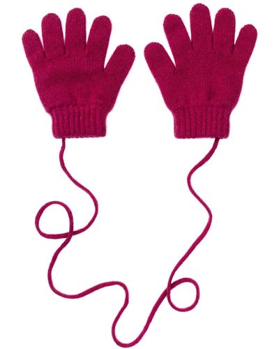 Johnstons of Elgin Children'S Cashmere Gloves Mulberry / 1-3 Years - Pink