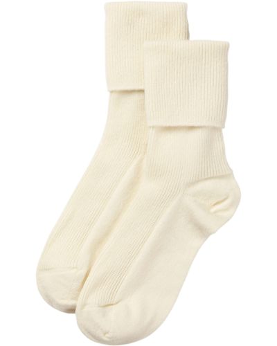 Johnstons of Elgin Cashmere Socks - White