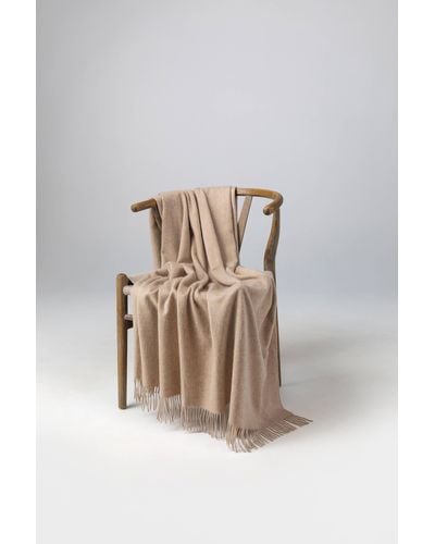 Johnstons of Elgin Oatmeal Cashmere Throw - Natural