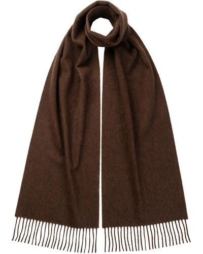 Johnstons of Elgin Peat Cashmere Scarf - Brown